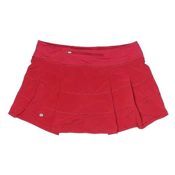 SOLD Lululemon Pace Rival Skirt  4-way Stretch red lipstick  sz 8 - Picture 4 of 8